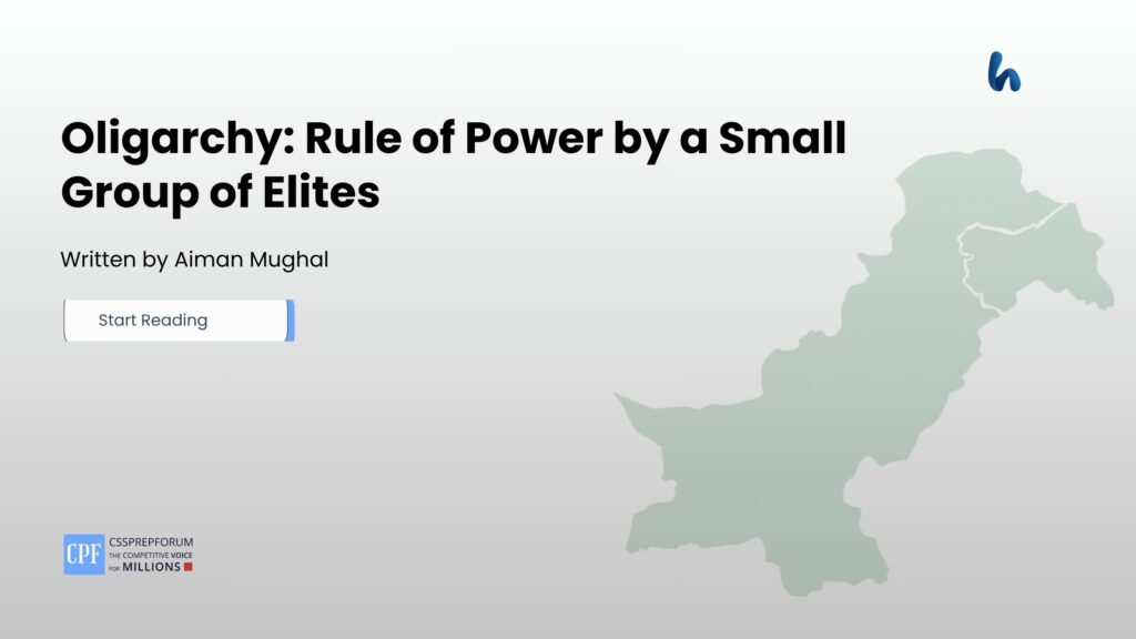 Oligarchy: Rule of Power by a Small Group of Elites
