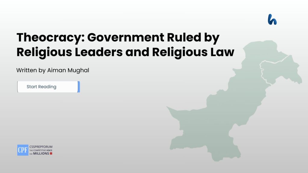 Theocracy: Government Ruled by Religious Leaders and Religious Law