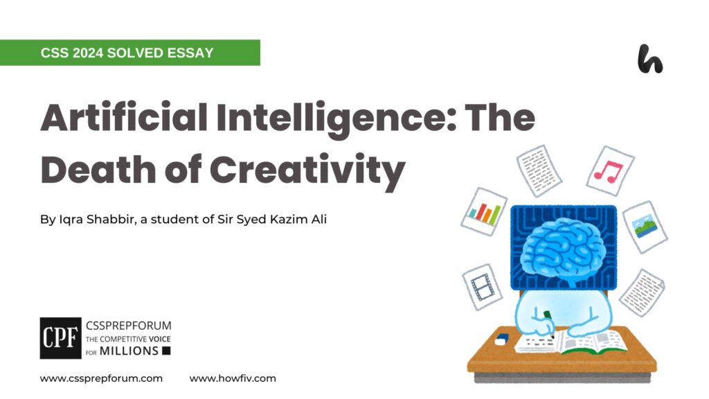 Artificial Intelligence The Death of Creativity by Iqra Shabbir
