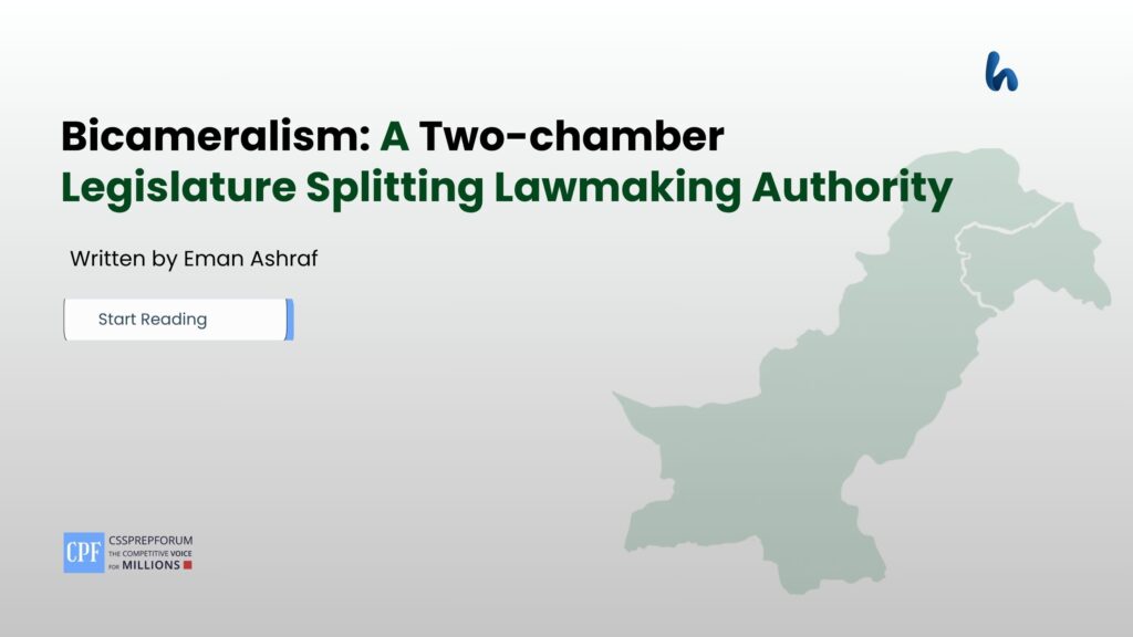 Bicameralism: A Two-chamber Legislature Splitting Lawmaking Authority
