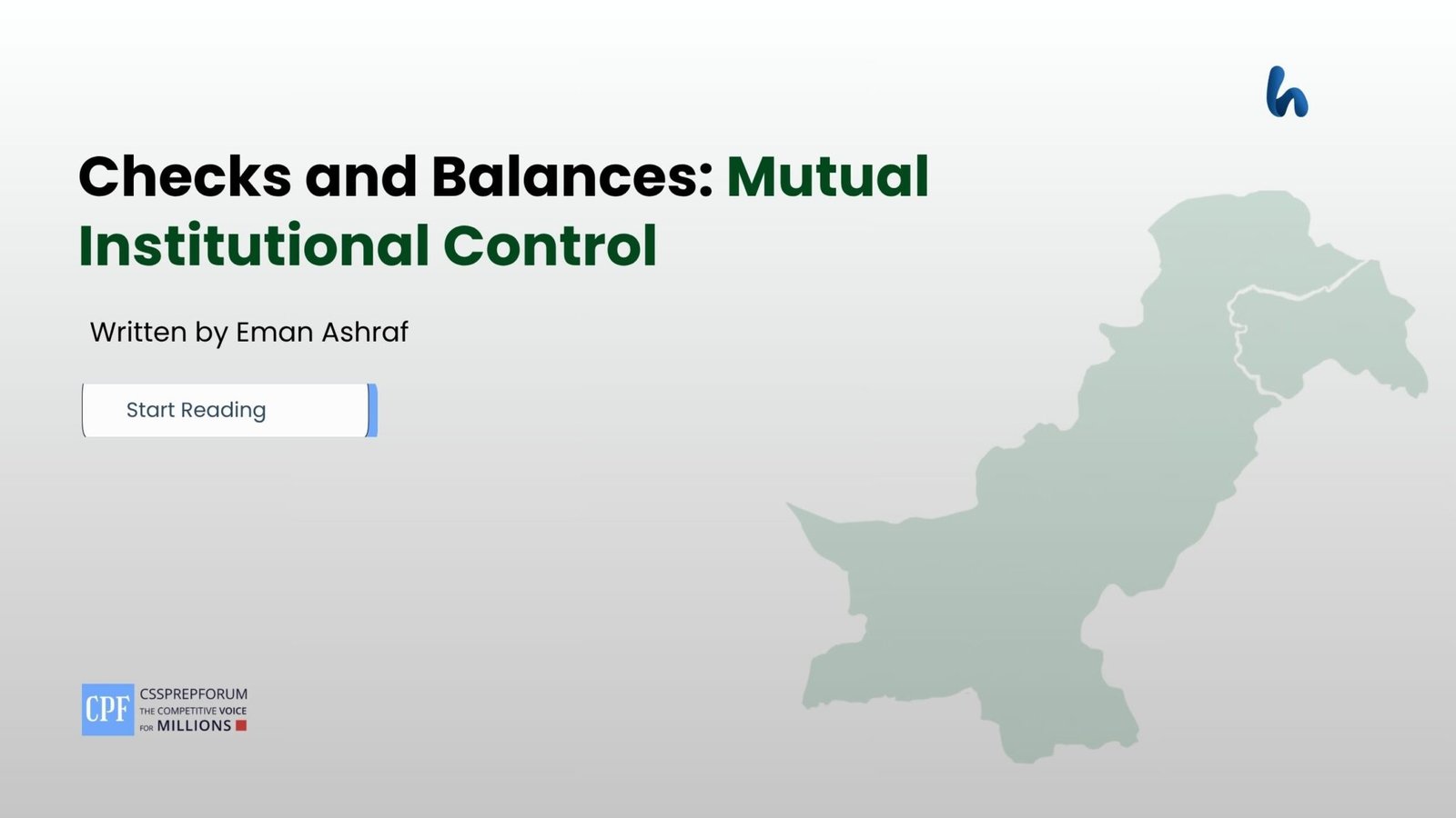 Institutional Control Checks and Balances: Mutual Institutional Control