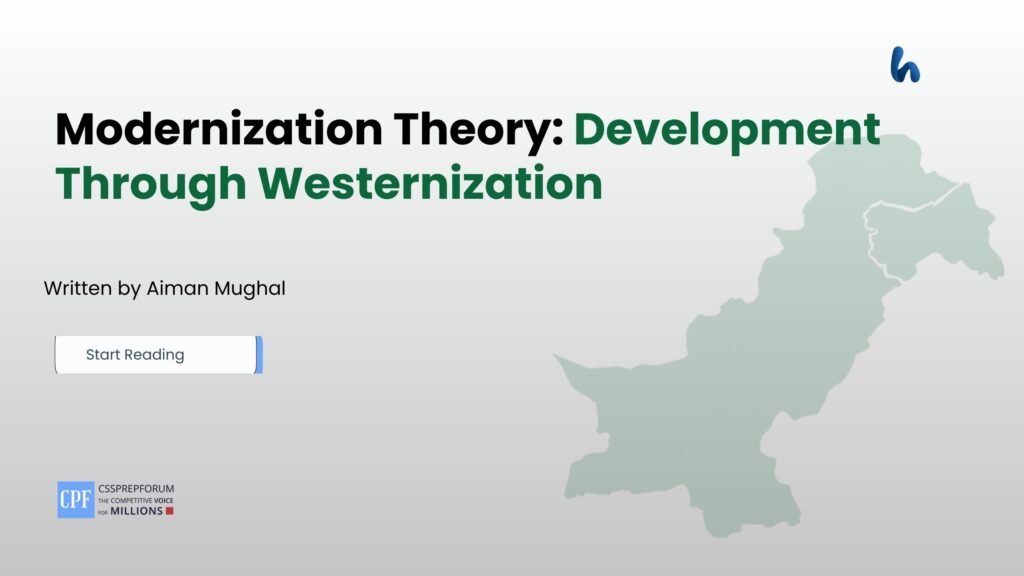 Modernization Theory: Development Through Westernization