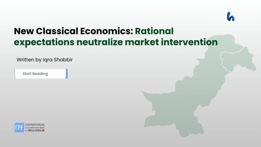 New Classical Economics: Rational expectations neutralize market intervention