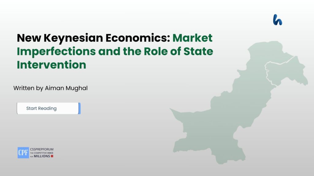 New Keynesian Economics: Market Imperfections and the Role of State Intervention