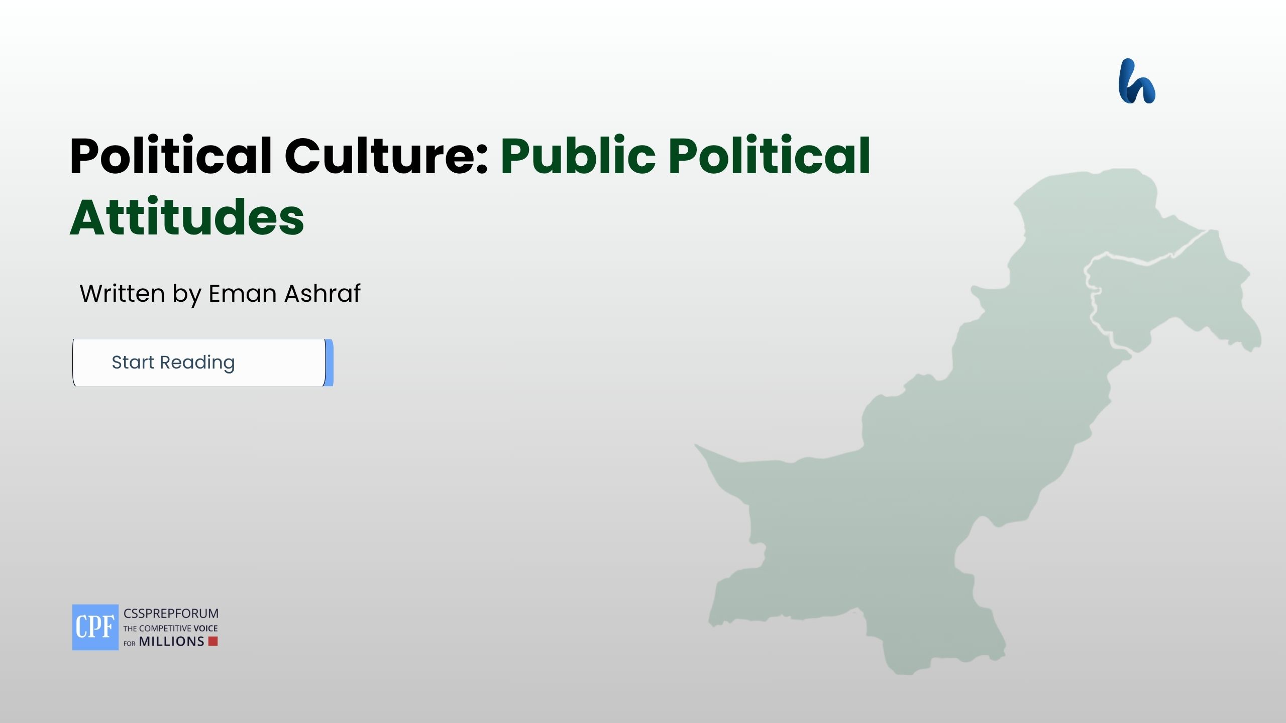 Political Culture: Public Political Attitudes