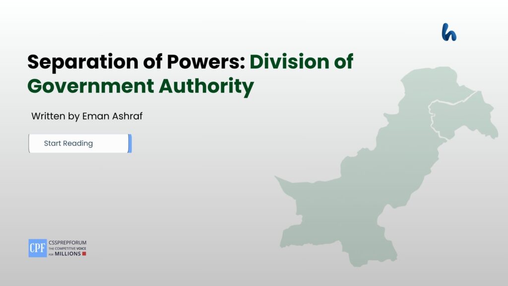 Separation of Powers: Division of Government Authority