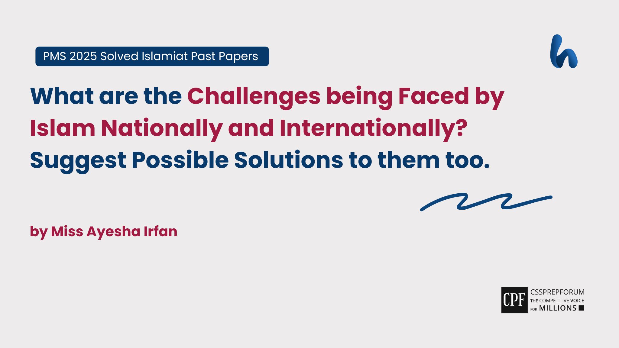 Challenges being Faced by Islam Nationally and Internationally