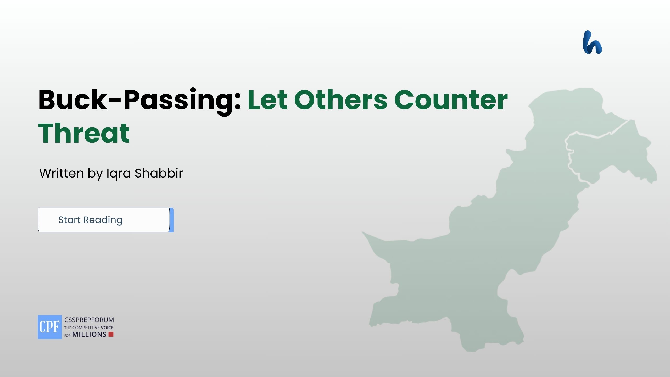 Buck-Passing: Let Others Counter Threat