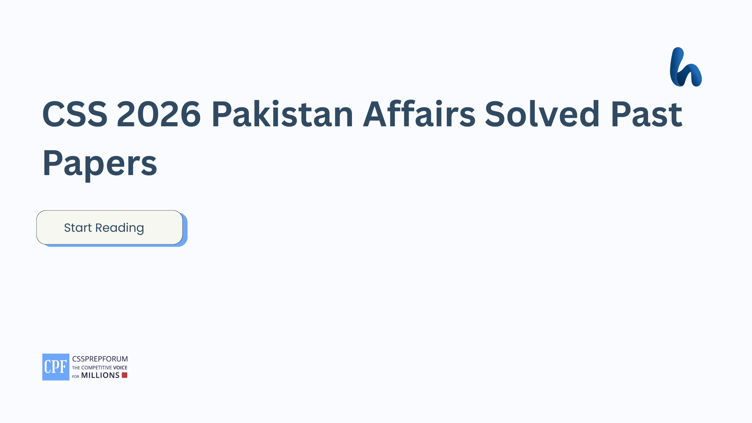CSS 2026 Pakistan Affairs Solved Past Papers