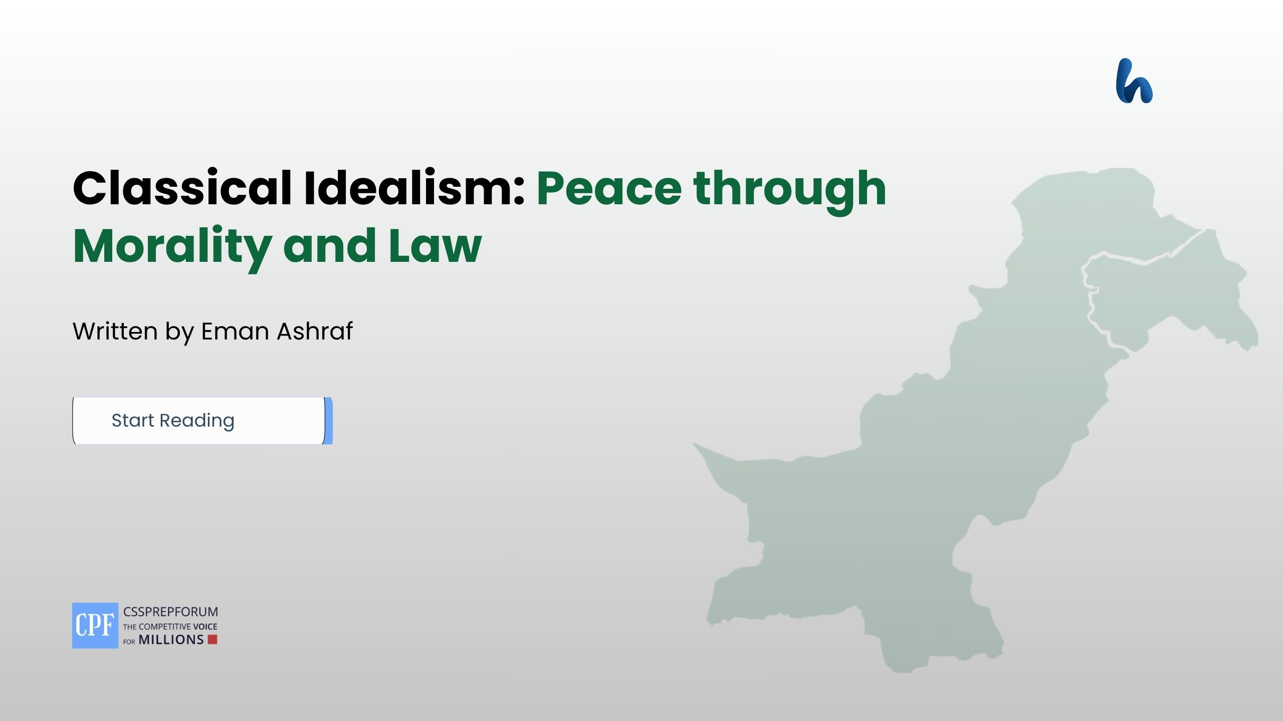 Classical Idealism: Peace through Morality and Law