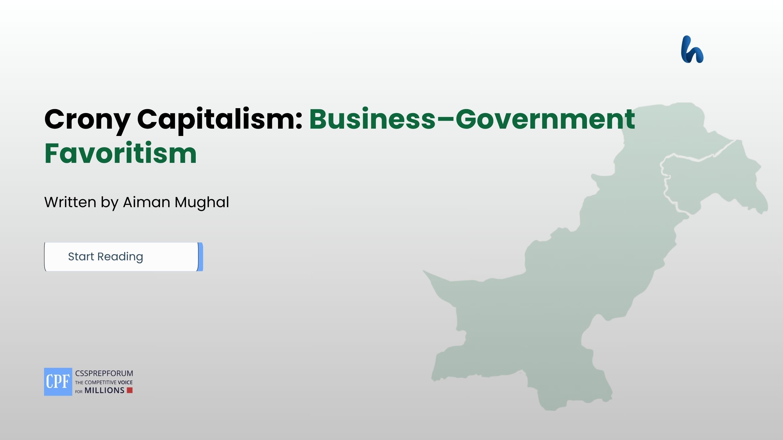 Crony Capitalism: Business–Government Favoritism