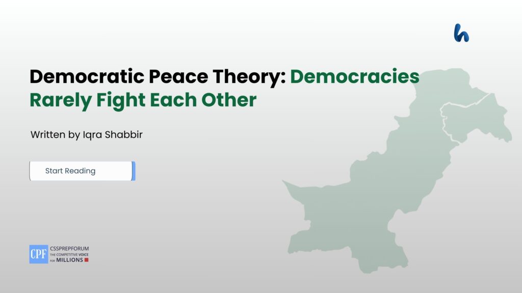 Democratic Peace Theory: Democracies Rarely Fight Each Other