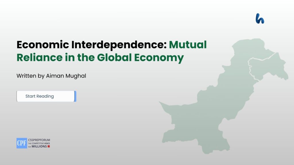 Economic Interdependence: Mutual Reliance in the Global Economy