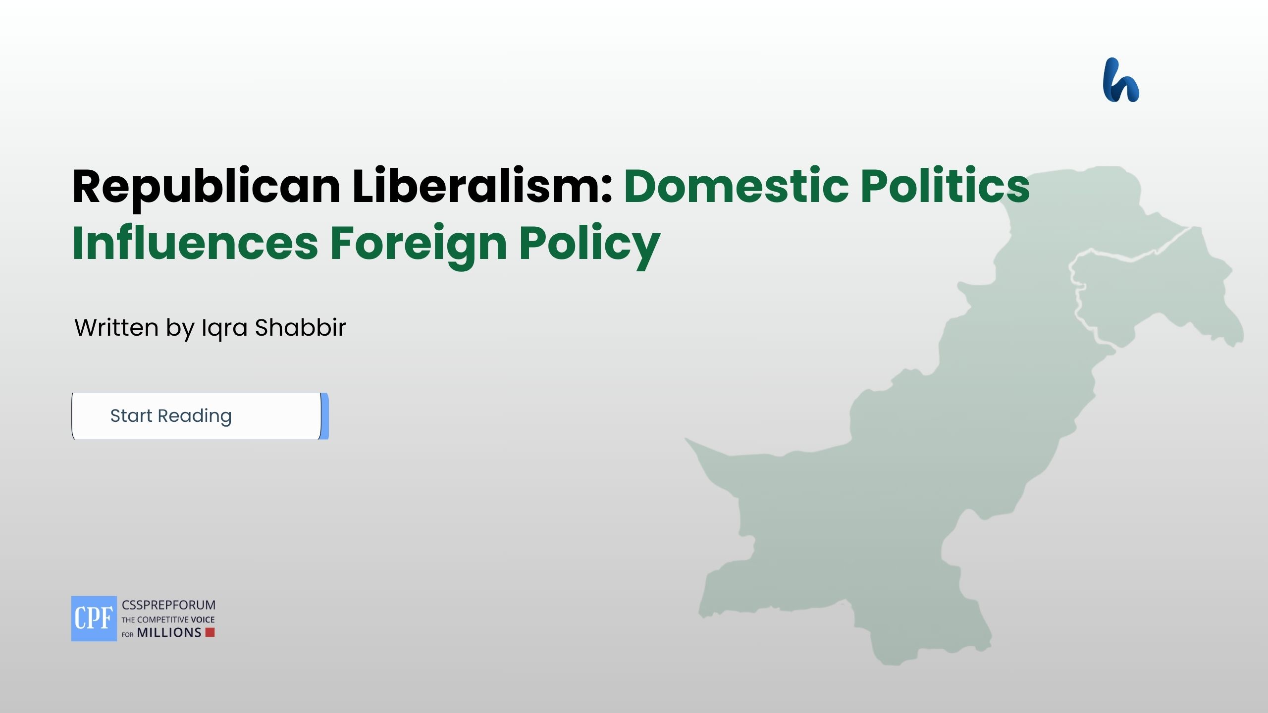 Republican Liberalism: Domestic Politics Influences Foreign Policy
